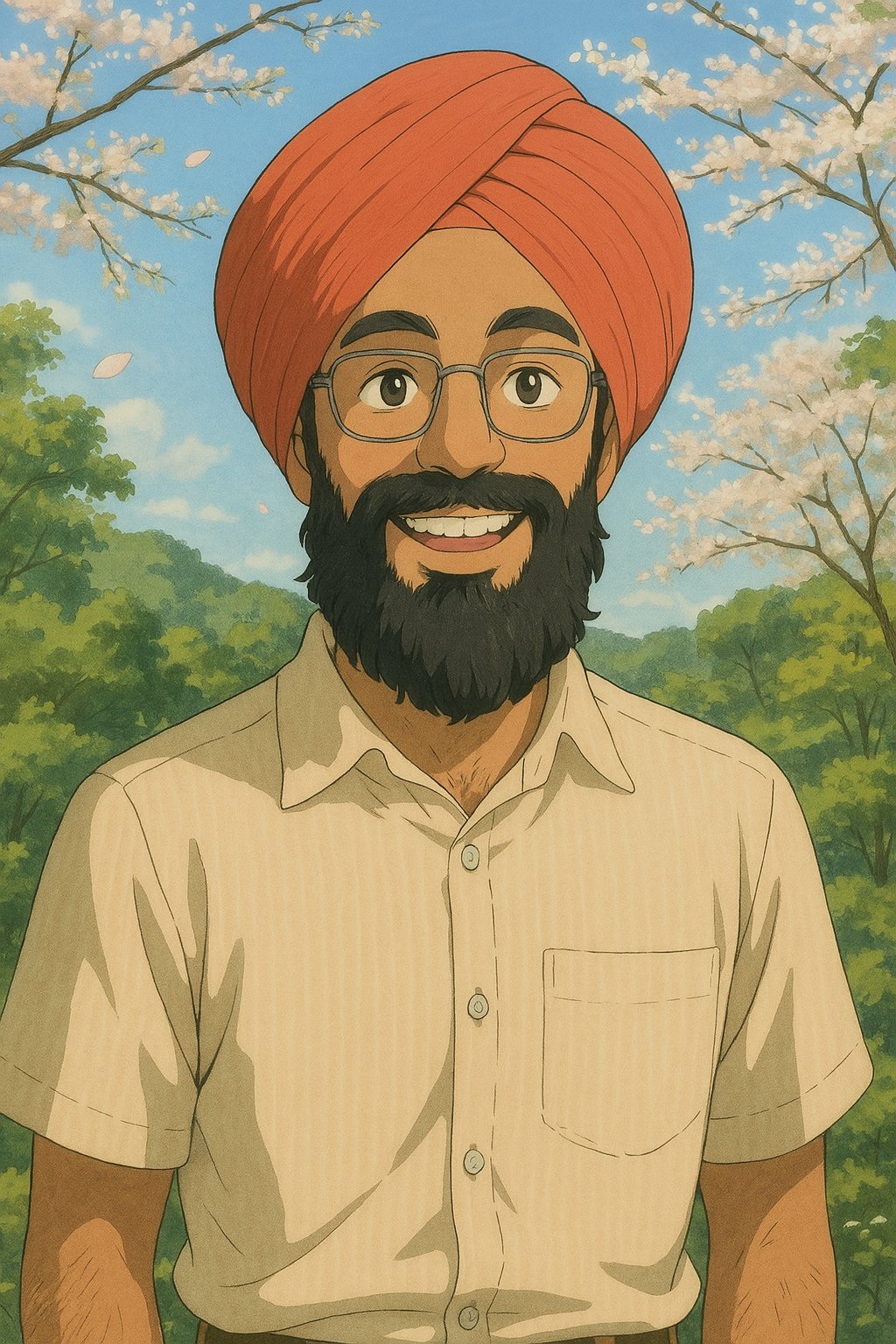 ChatGPT-generated Studio Ghibli style forest scene